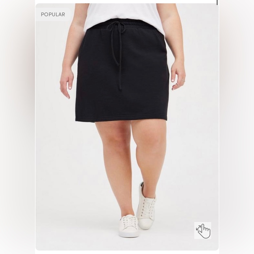 A-LINE MINI SKIRT FLEECE BLACK